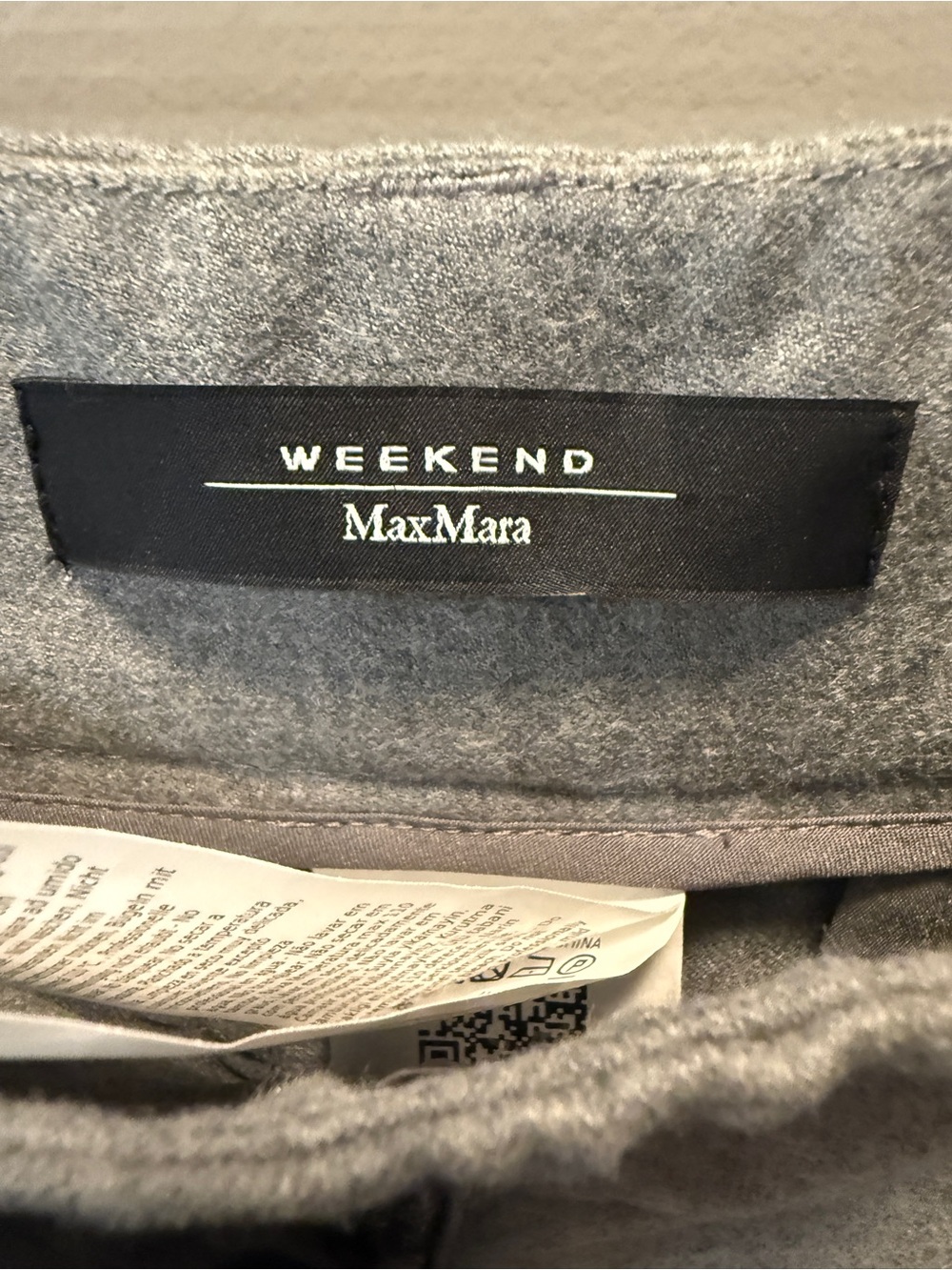 Weekend Max Mara Grey Virgin Wool Pleated Wide Leg Trousers US 8 - Picture 2 of 12